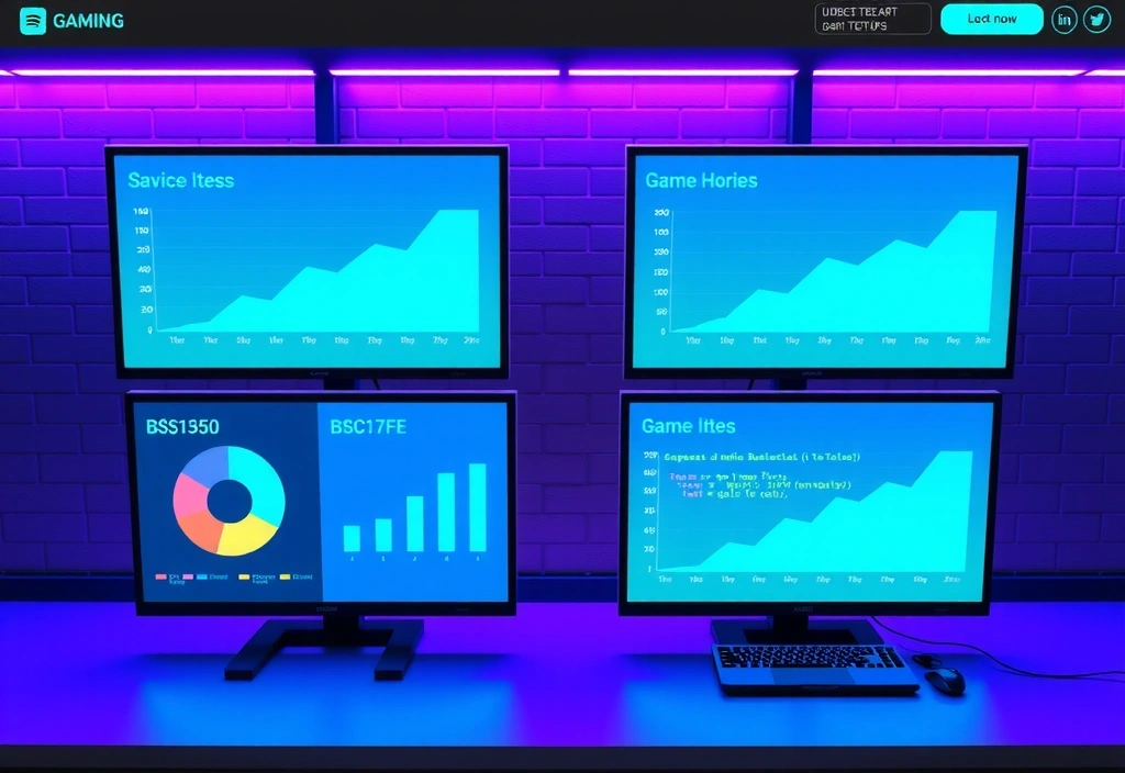 Dashboard de desarrollo de juegos con métricas y analytics